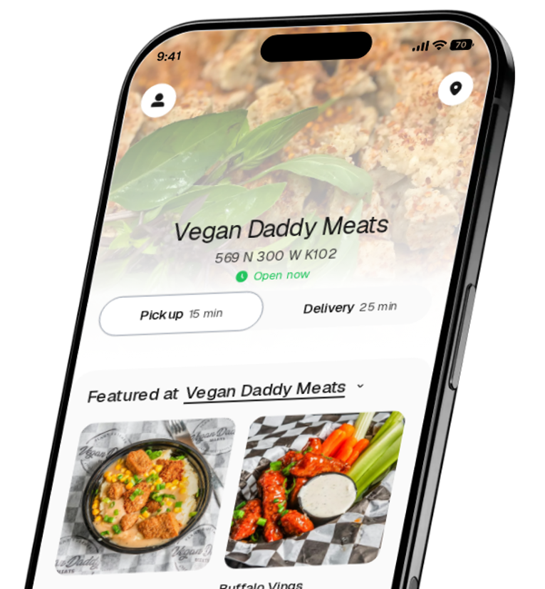 Vegan Daddy Meats app preview